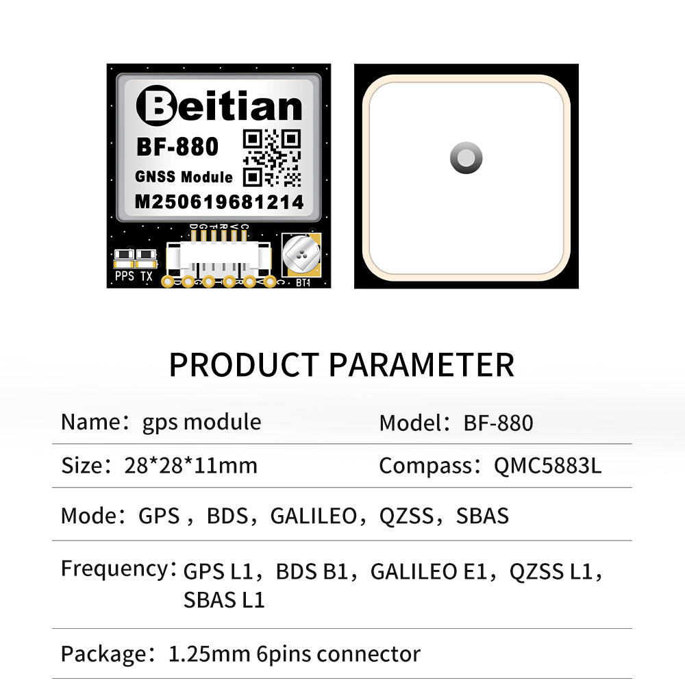 Beitian Beidou GPS + antenna module GNSS flying machine flight control drone FPV model aircraft fixed wing Beitian Beidou GPS + antenna module GNSS flying machine flight control drone FPV model aircraft fixed wing